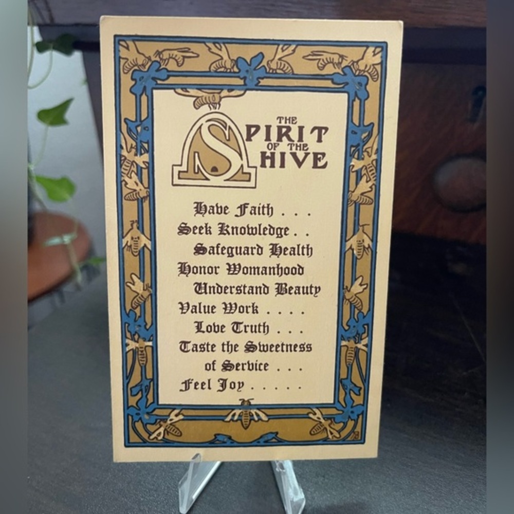 Antique Vintage The Spirit Of The Hive YWMIA church bible religious Mormon